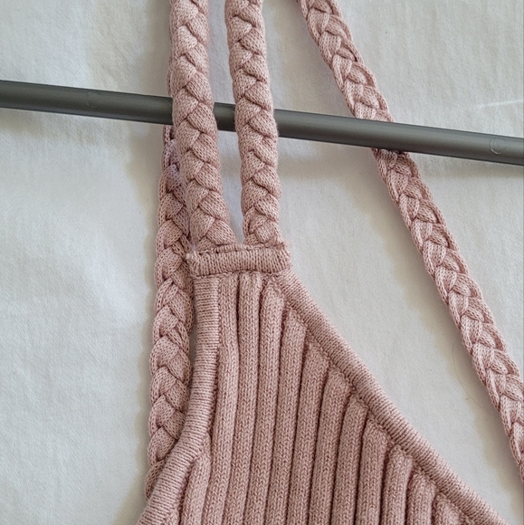525 Cotton Braided One Shoulder Rib Tank - Picture 5 of 7